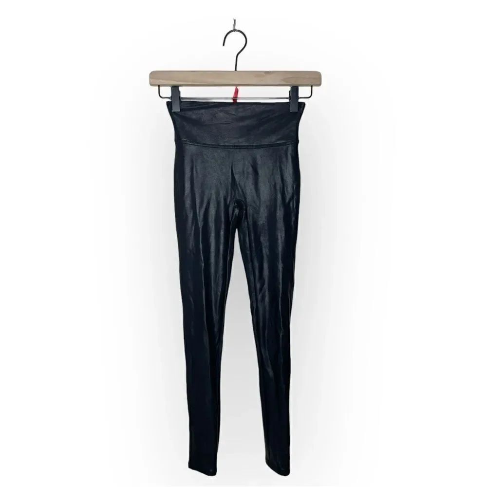 Spanx Faux leather Black Leggings - XS Petite